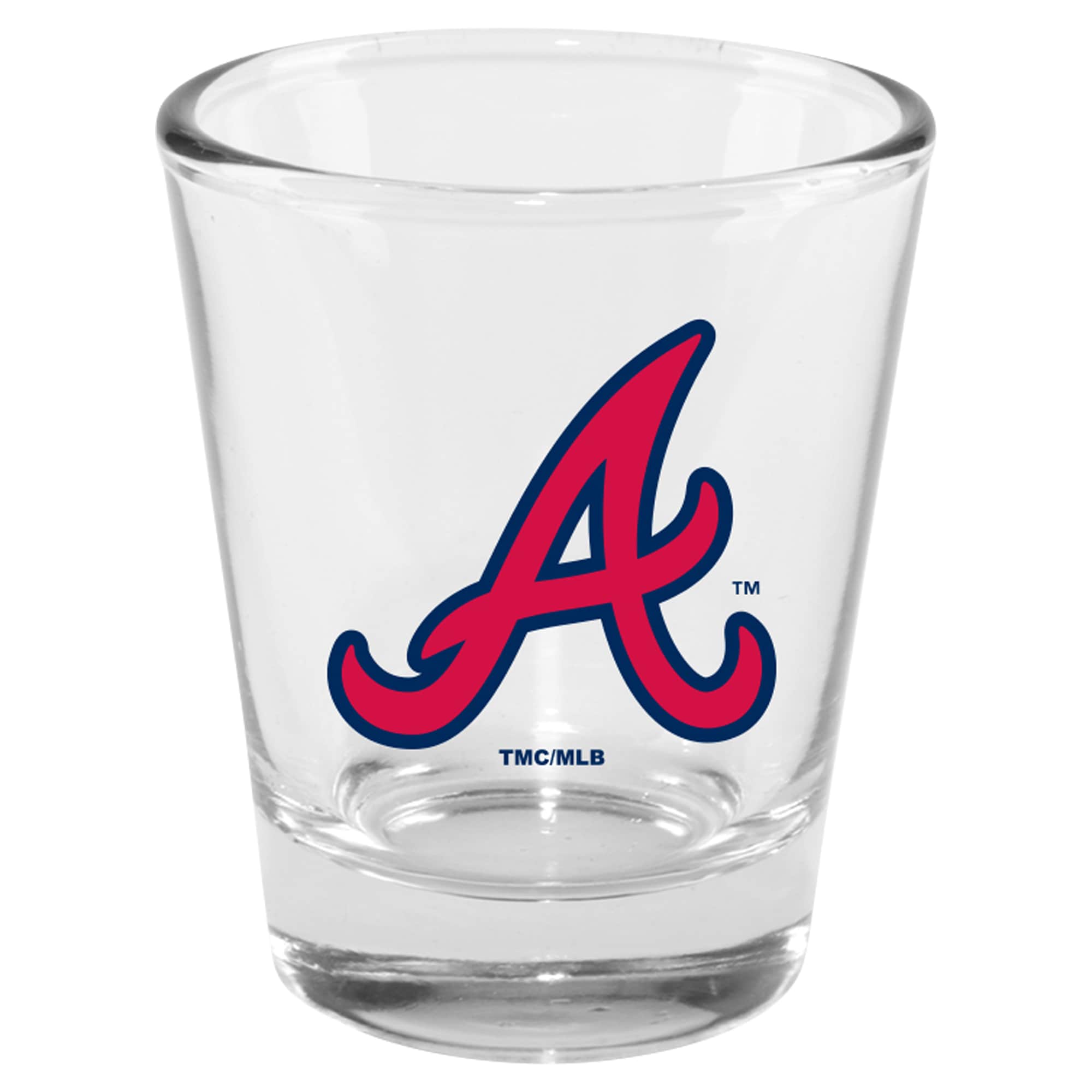 Alt View 1. The Memory Company - Atlanta Braves 4-Pack 2oz. Shot Glass Set - Multicolor.