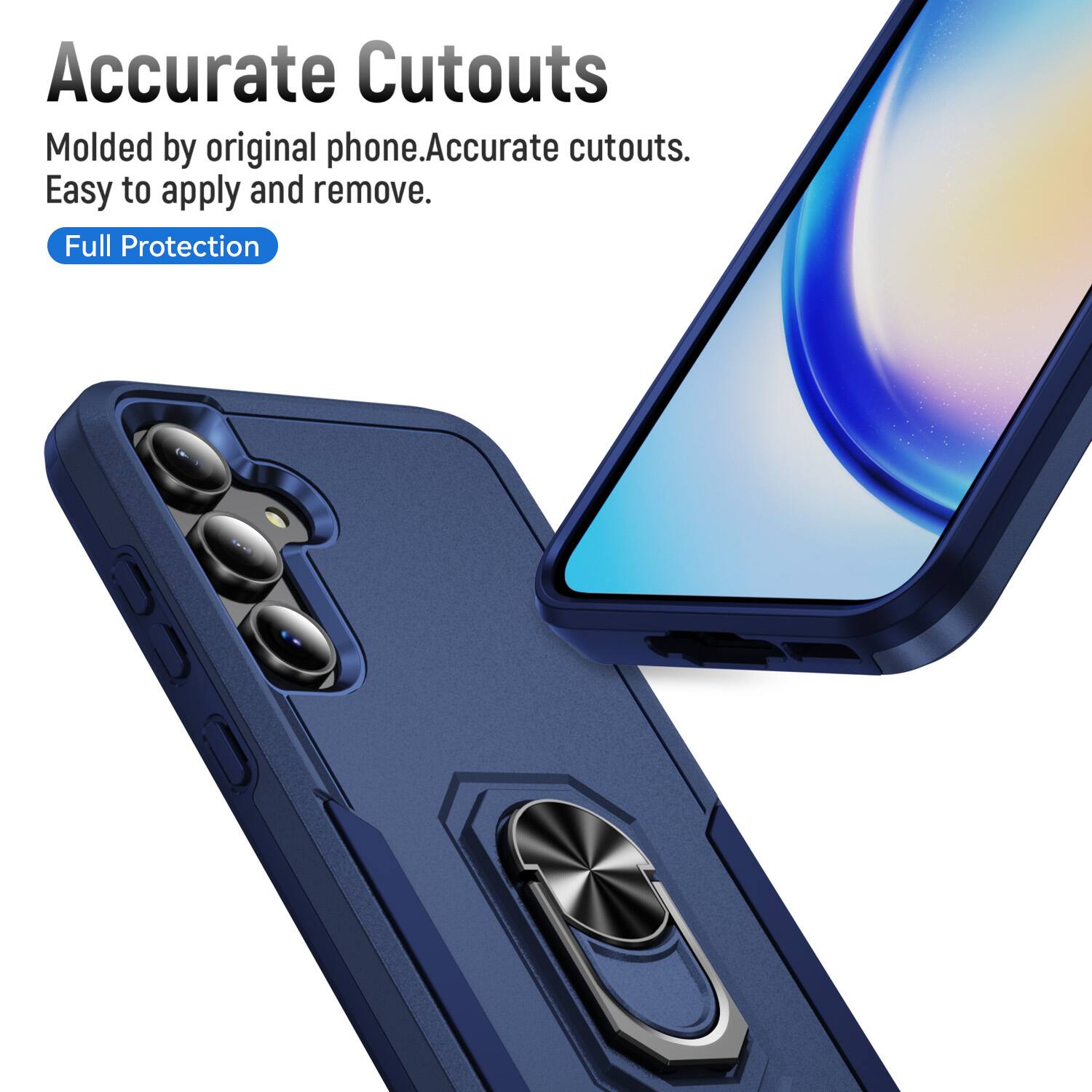 Accurate Cutouts  
Molded by original phone. Accurate cutouts. Easy to apply and remove.  
Full Protection