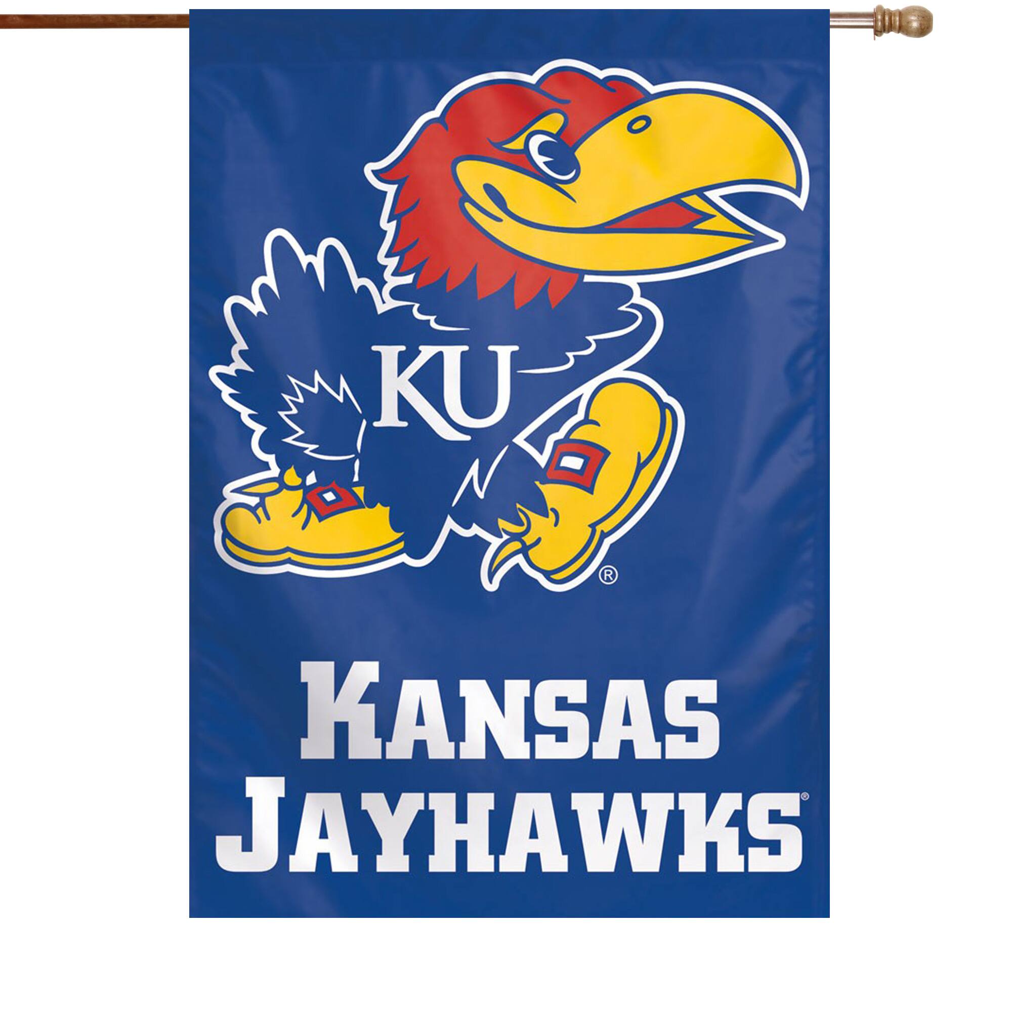 WinCraft - Kansas Jayhawks 28" x 40" Full Name Single-Sided Vertical Banner - Multicolor