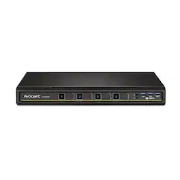 Vertiv - SwitchView Desktop KVM 4 Port Single Head Universal Connector TAA Compliant - Black