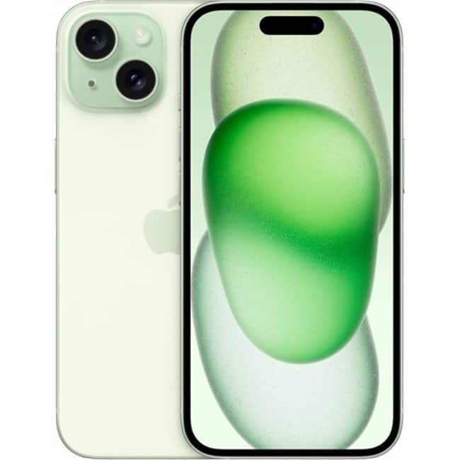 Front. Apple - iPhone 15 128GB 6.1" 5G Fully Unlocked,  - Green.