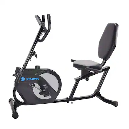Front. Stamina Products - Stamina Products 1346 Stationary Magnetic Resistance Recumbent Exercise Bike - Black.