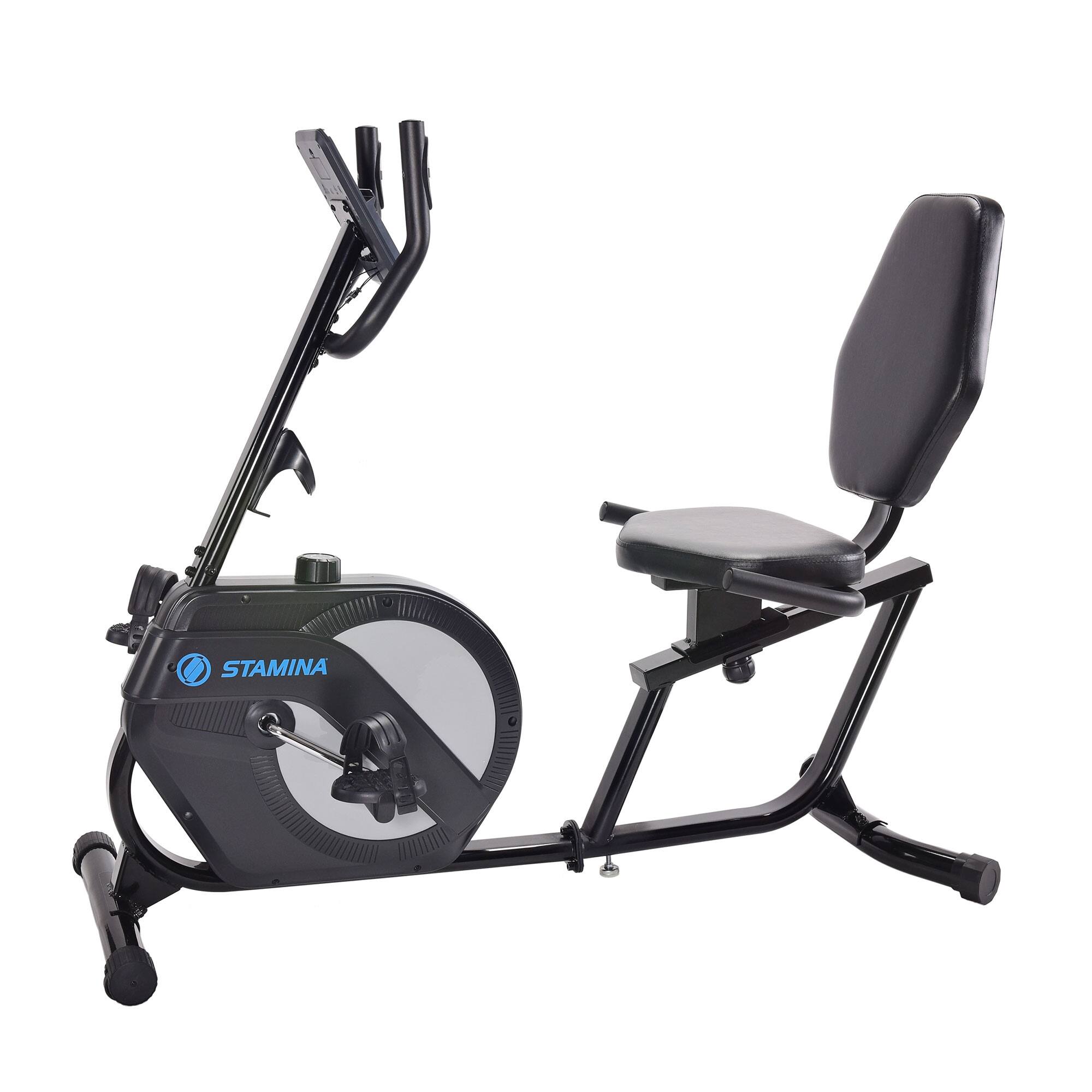Front. Stamina Products - Stamina Products 1346 Stationary Magnetic Resistance Recumbent Exercise Bike - Black.