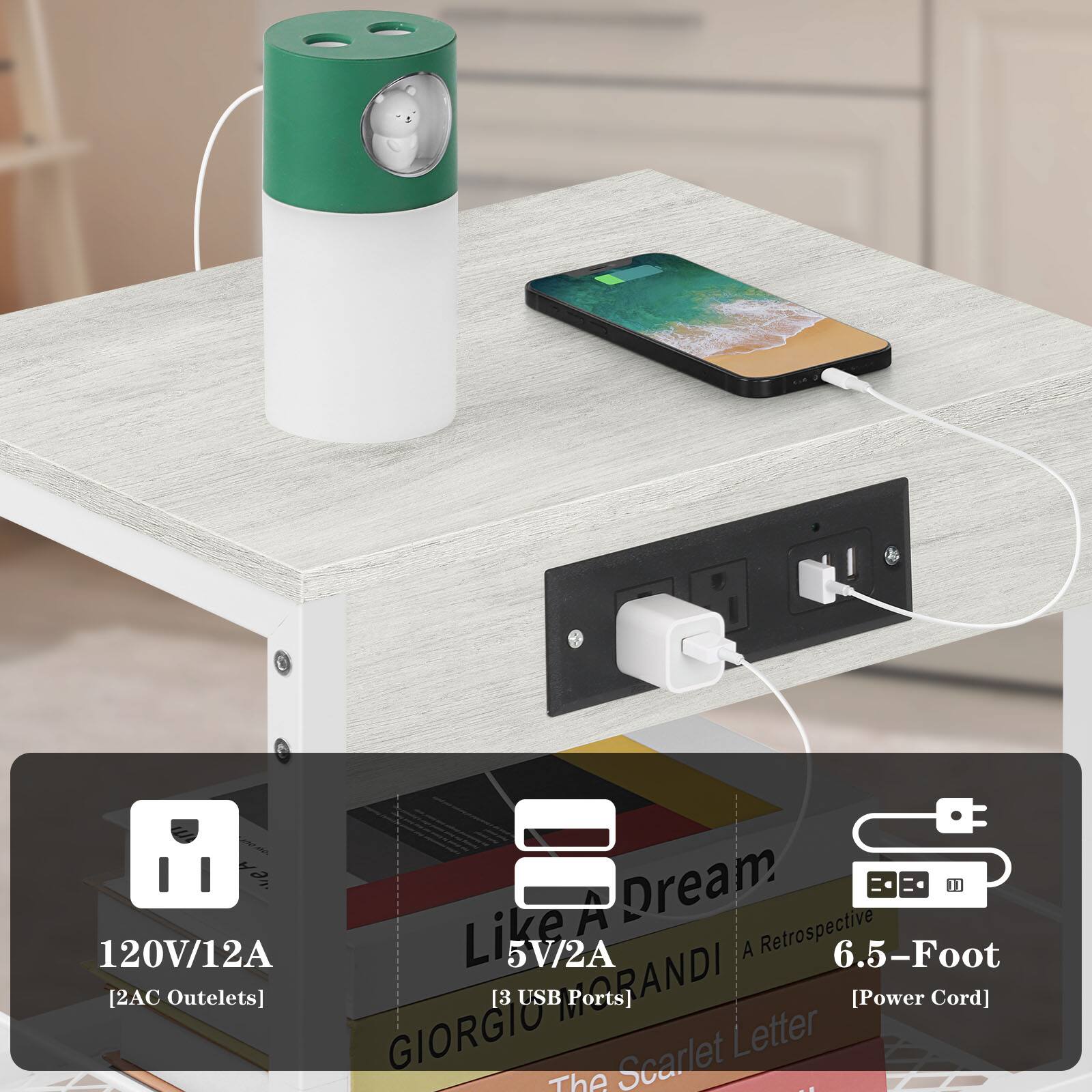 120V/12A [2AC Outlets]  
5V/2A [3 USB Ports]  
6.5-Foot [Power Cord]  
GIORGIO  
The Scarlet Letter
