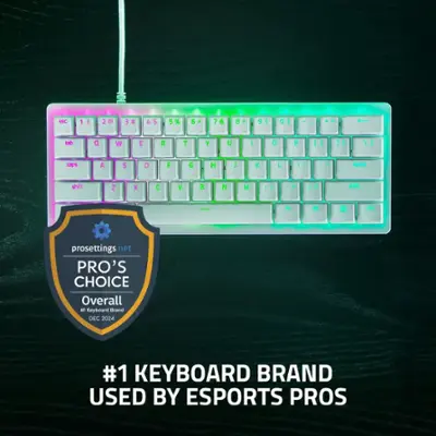 Razer - Huntsman V3 Pro Mini 60% Wired Analog Optical Gaming Keyboard with Snap Tap - White
