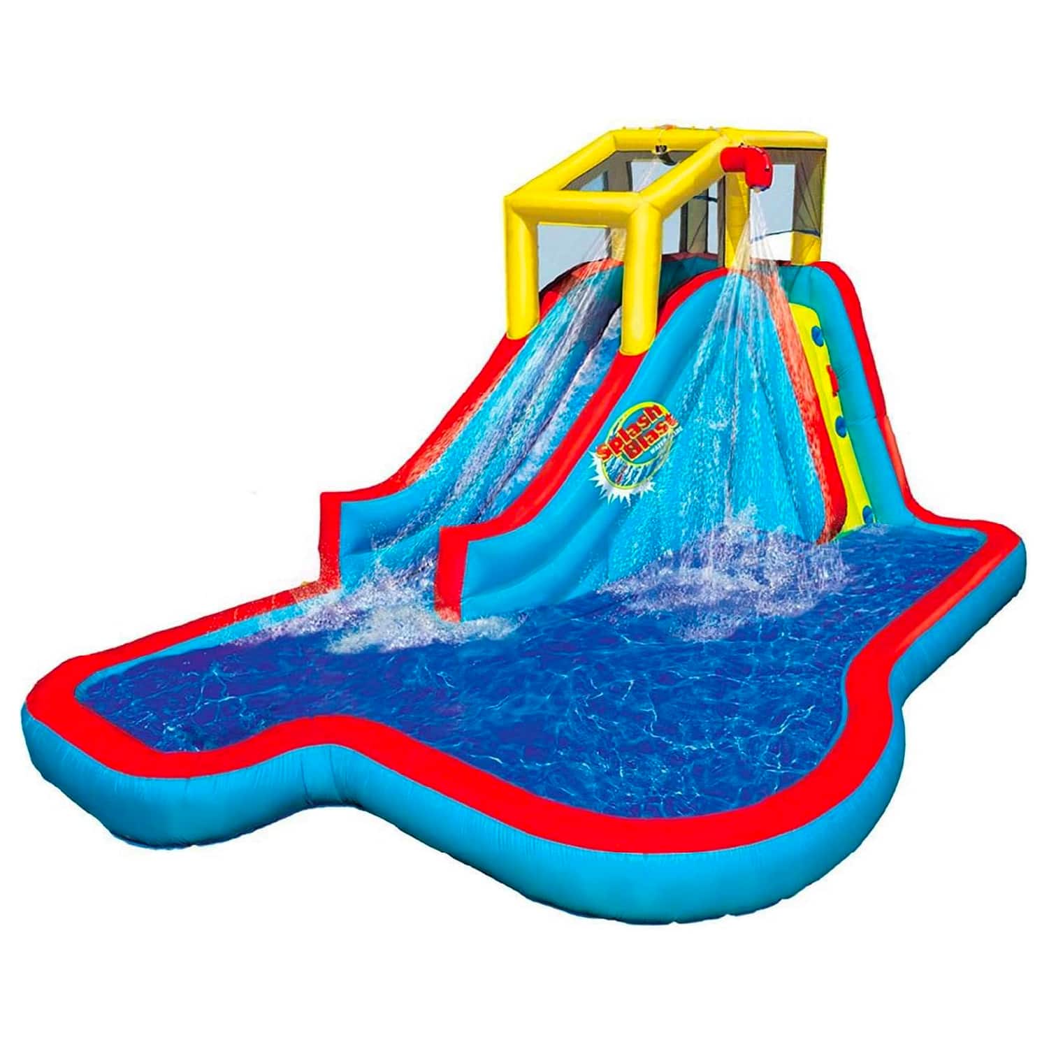 Banzai - Slide N' Soak Inflatable Outdoor Kids Splash Pool Water Park Play Center - Multicolor