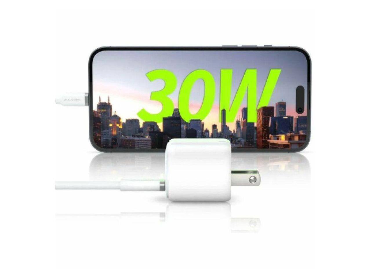 Alt View 4. Alogic - Alogic 30W Rapid Power Mini GaN Charger - 30 W - 120 V AC, 230 V AC Input - 5 V DC, 9 V DC, 12 V DC Output - 3 A - Black.