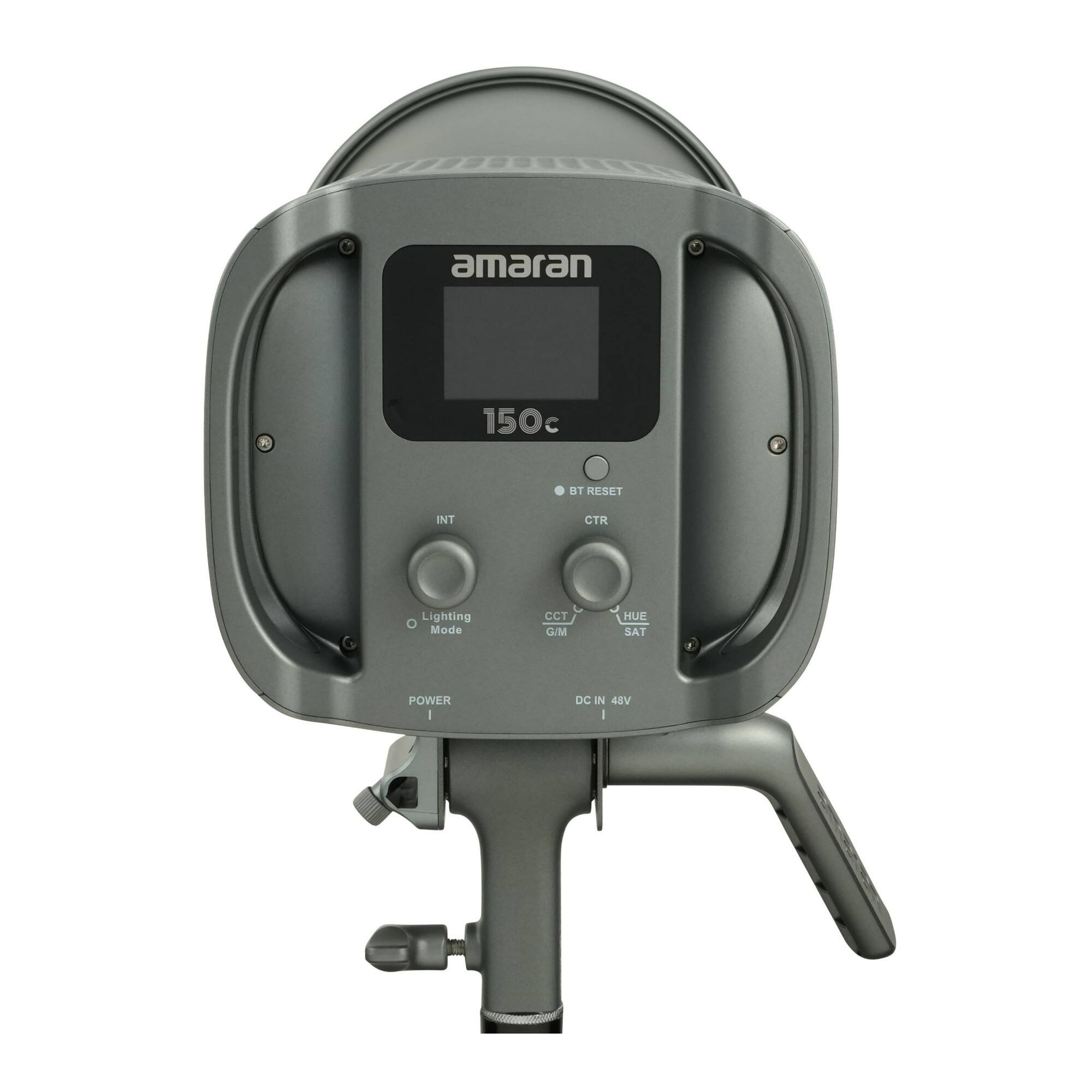 Amaran P 150c HT  
RESET  
INT  
CTR  
Lighting Mode  
CCT GM  
HUE SAT  
POWER  
DC IN 48V