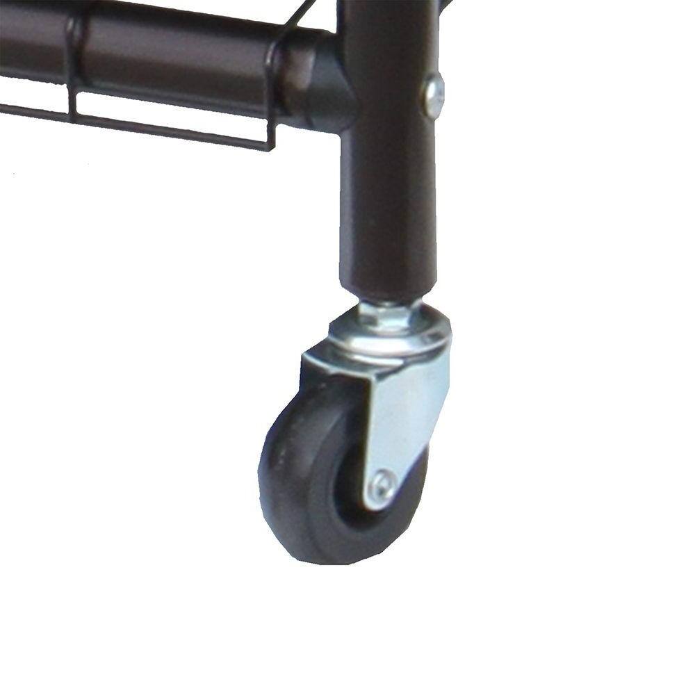 Angle. Hivvago - Bronze Laundry Hamper Cart with 2 Black Sorter Bags - Black.