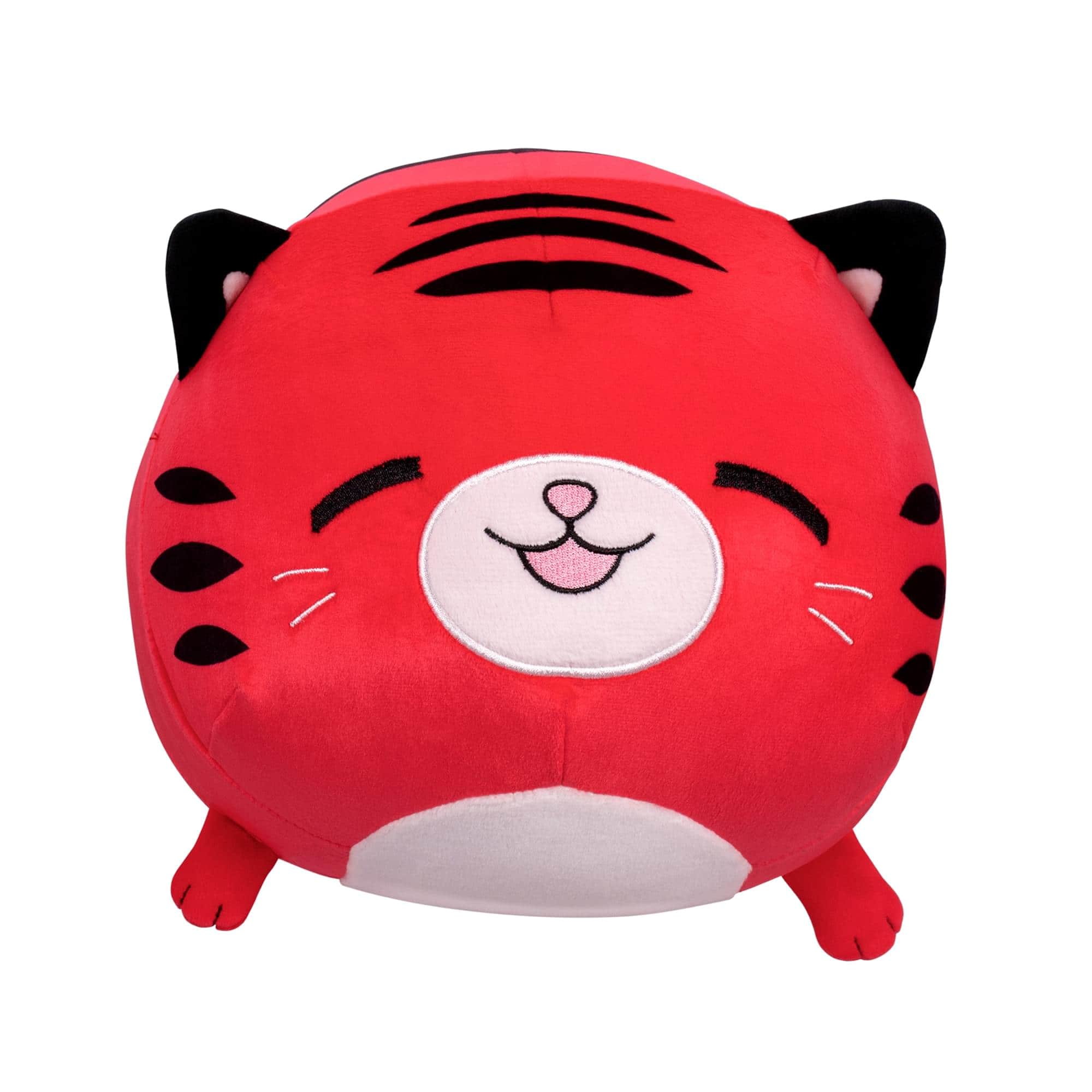 Toynk - MochiOshis 12-Inch Character Plush Toy Animal Tiger | Puyumi Purroshi - Red