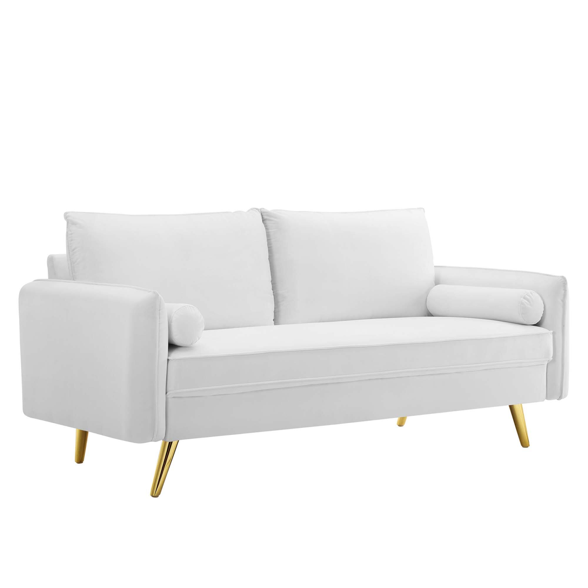 Revive Performance Velvet Sofa by Modway - White