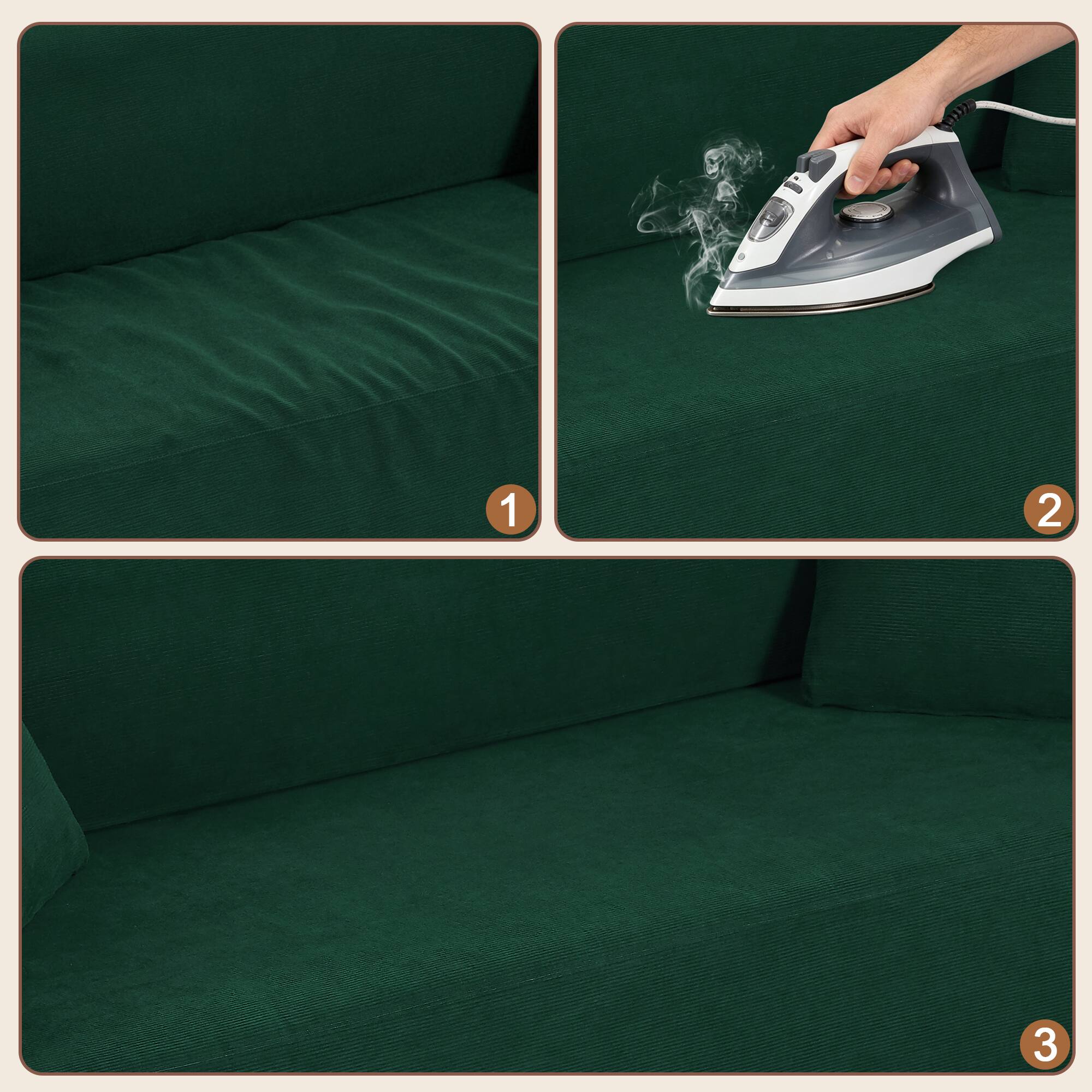 Alt View 4. Loheer - Loheer 3 Seater Boneless Couch Modern Frameless Sofa No Assembly Apartment Couch 83 Inch - Green.