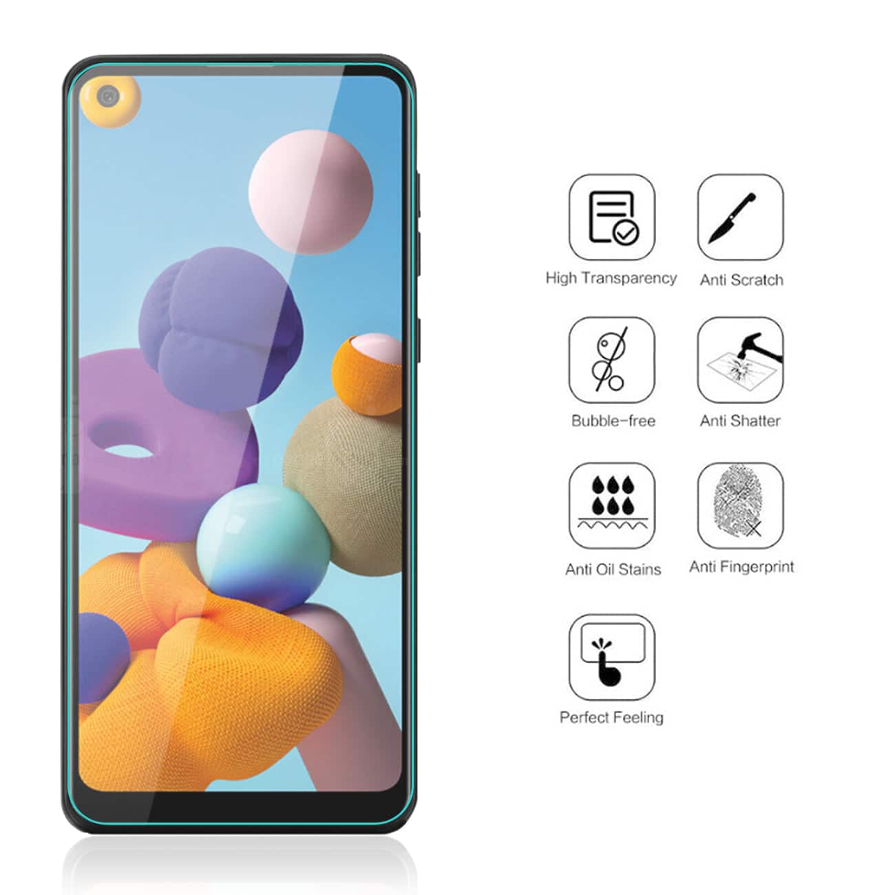 Reiko - Samsung Galaxy A21S 2.5D Super Durable Glass - Clear