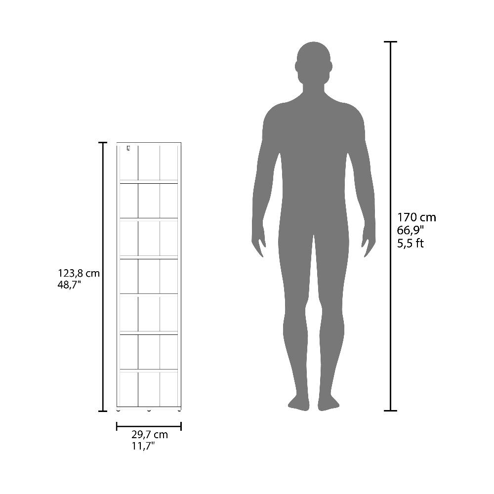 170 cm 66,9" 5,5ft  
123,8 cm 48,7"  
29,7 cm 11,7"