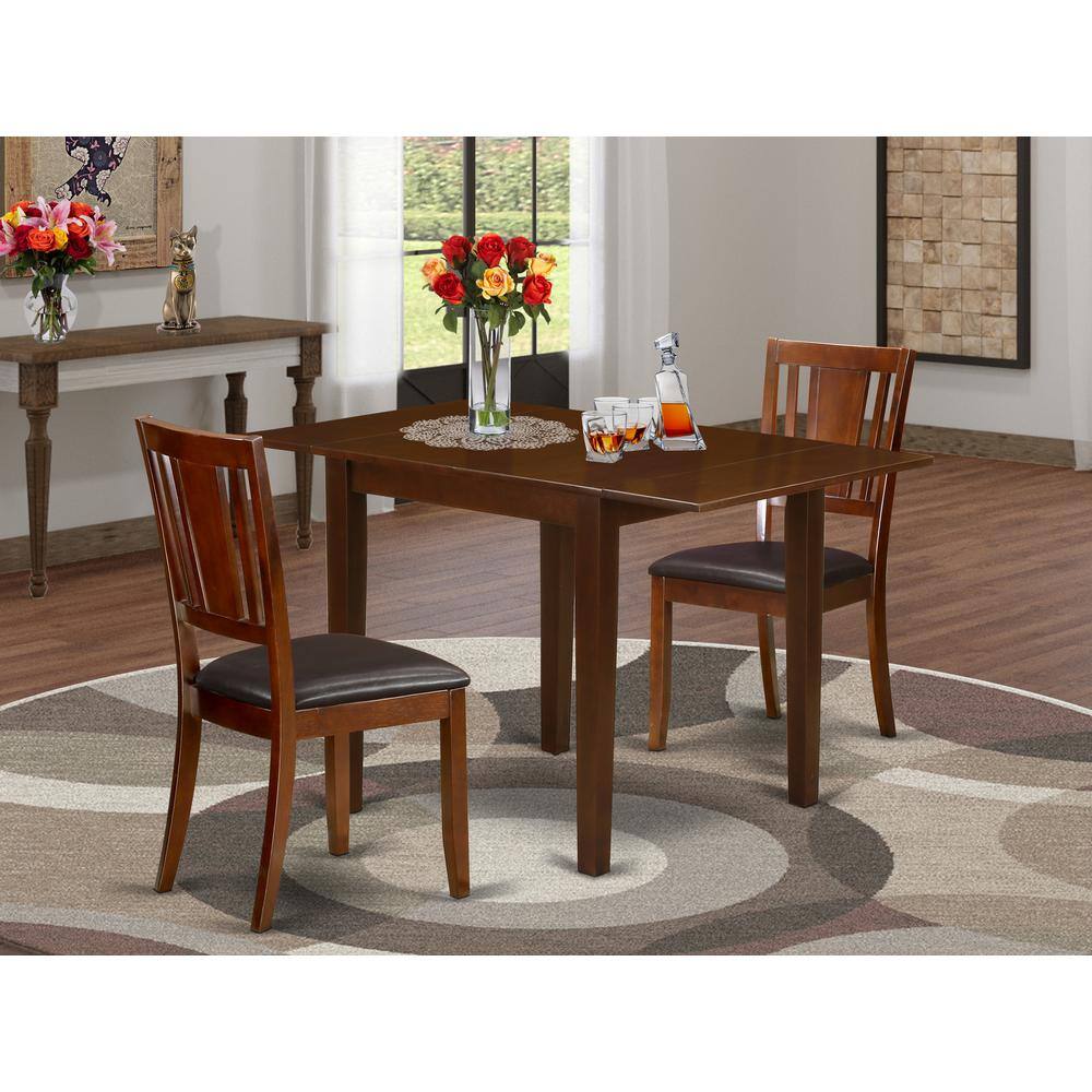 Left. East West Furniture - Dining Room Set Mahogany - Brown.