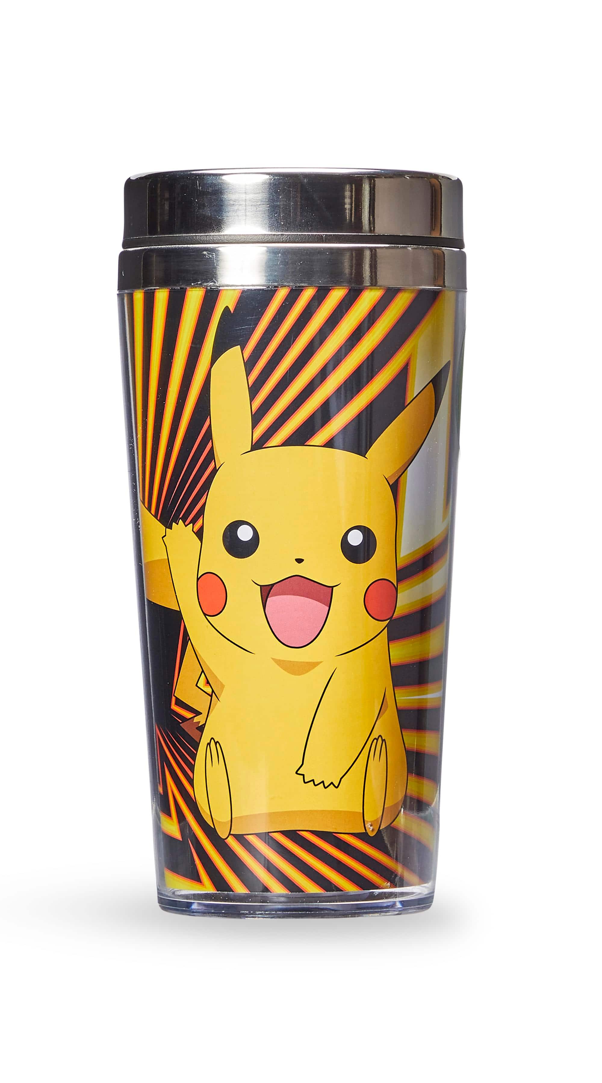 Pokémon - Pokemon Pikachu Travel Mug - 16oz BPA-Free Car Tumbler with Spill-Proof Lid - Yellow