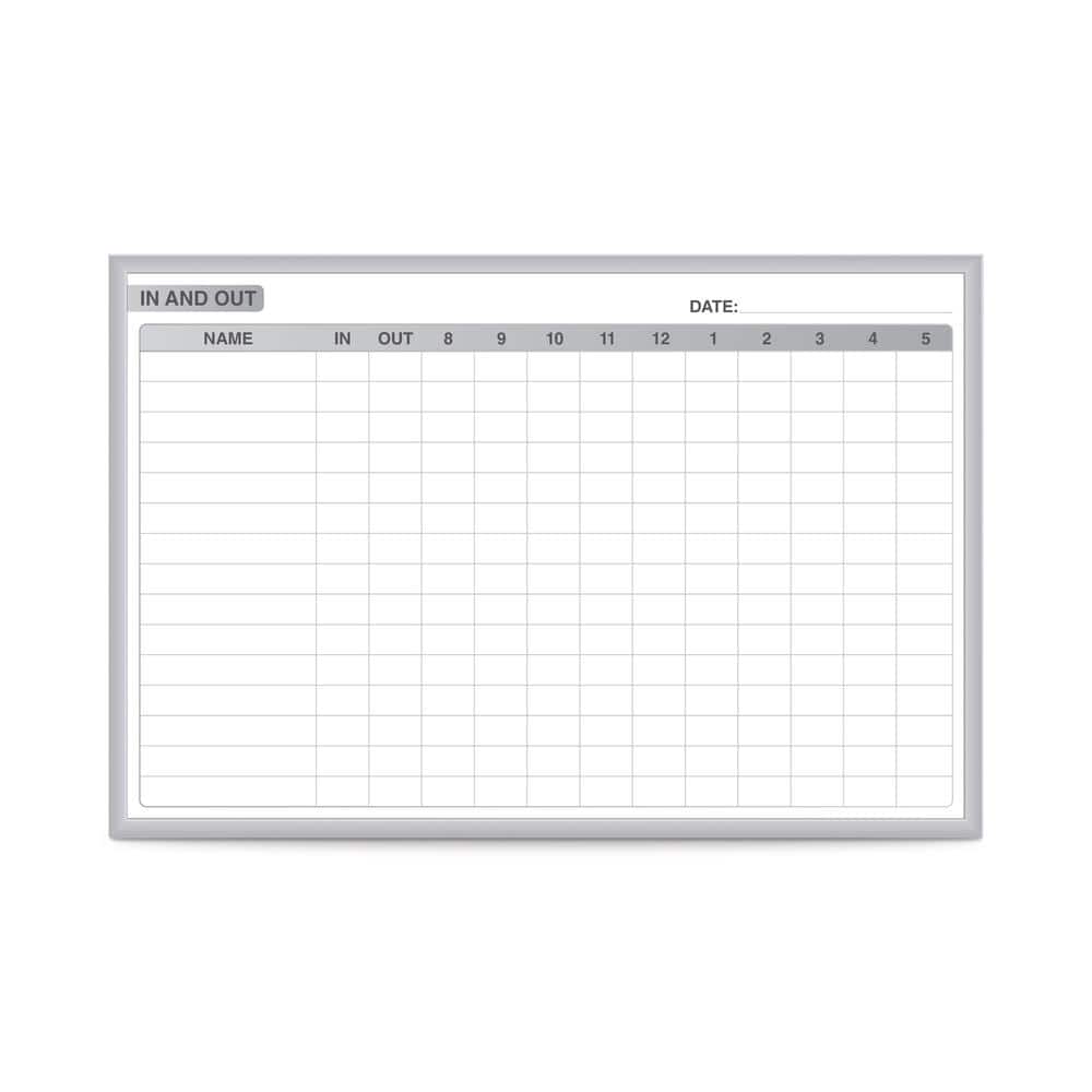 Ghent - In/Out Magnetic Whiteboard, 2’H x 3’W