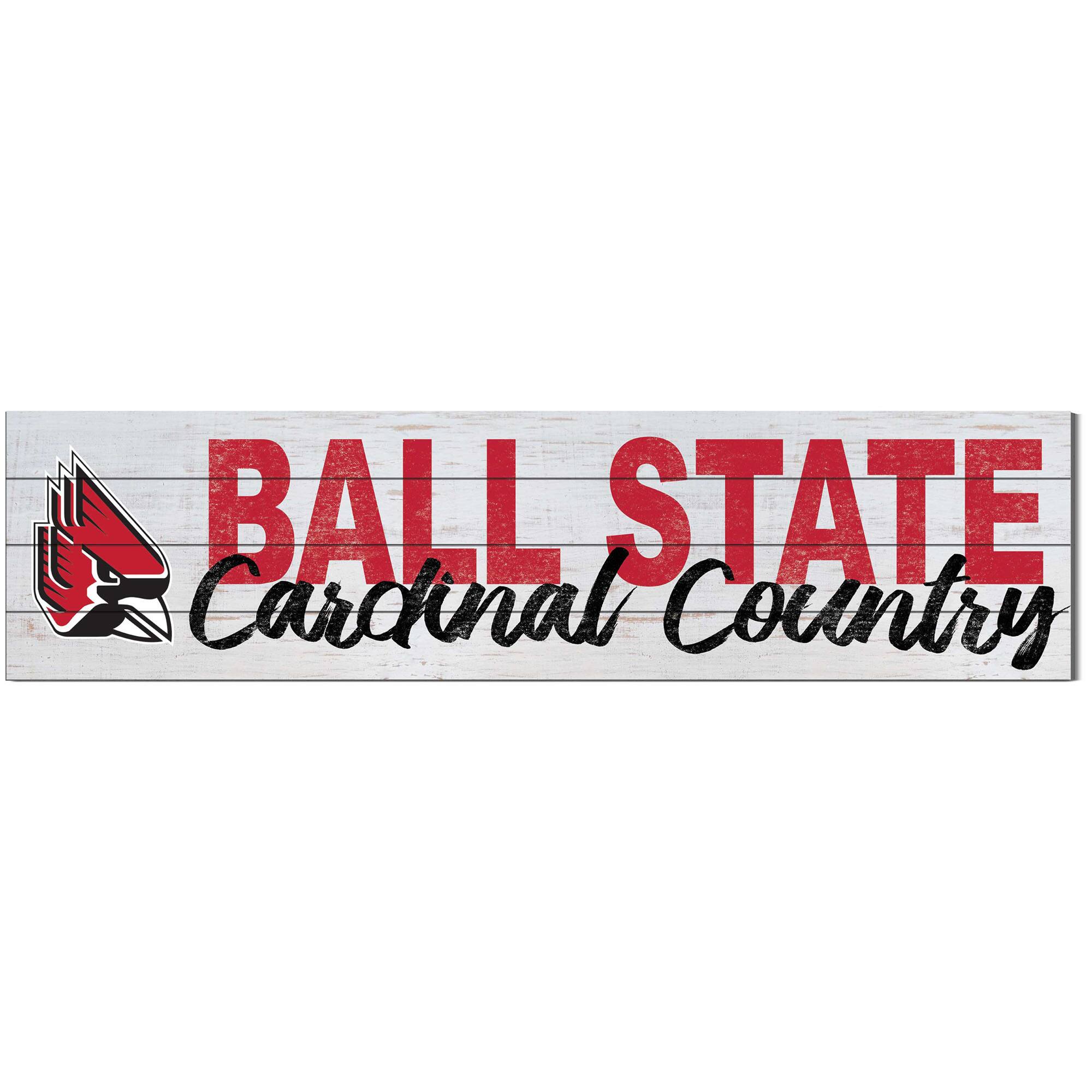 Ball State Cardinals 10'' x 40'' Logo Sign