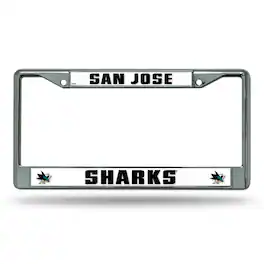 Rico Industries - San Jose Sharks NHL Chrome Metal License Plate Frame - Multi