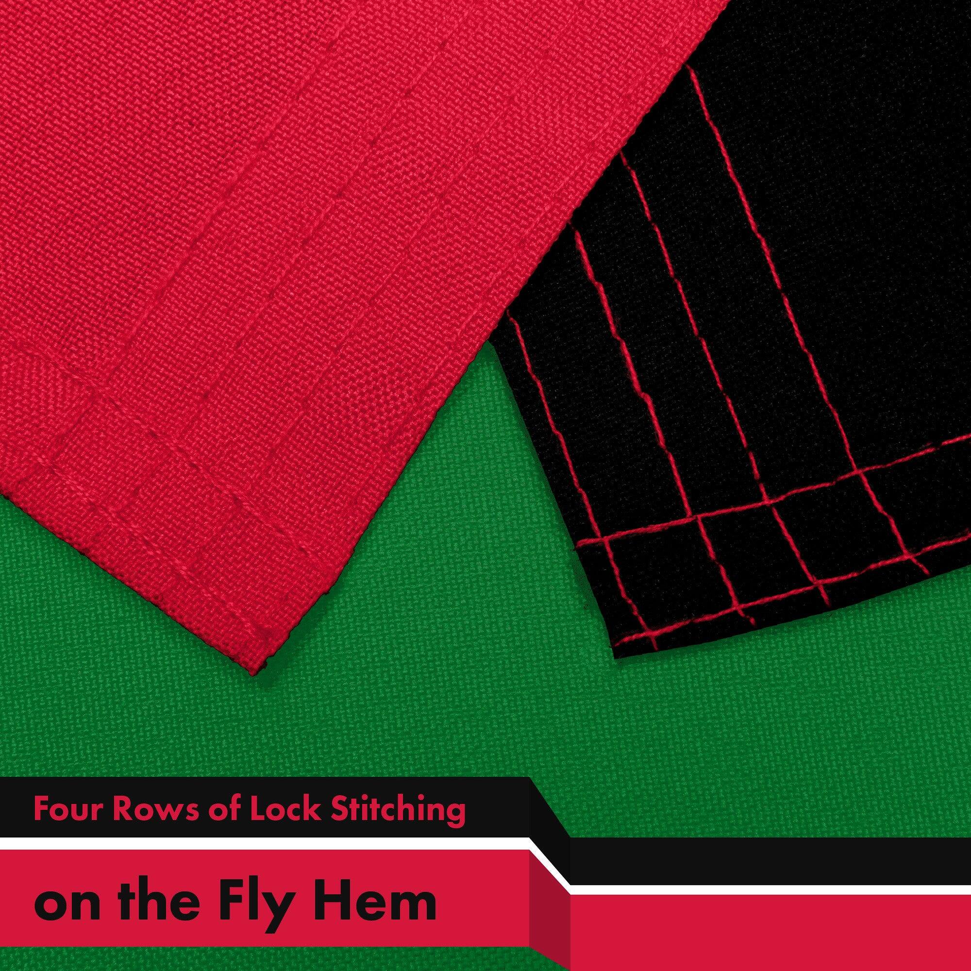 Four Rows of Lock Stitching on the Fly Hem