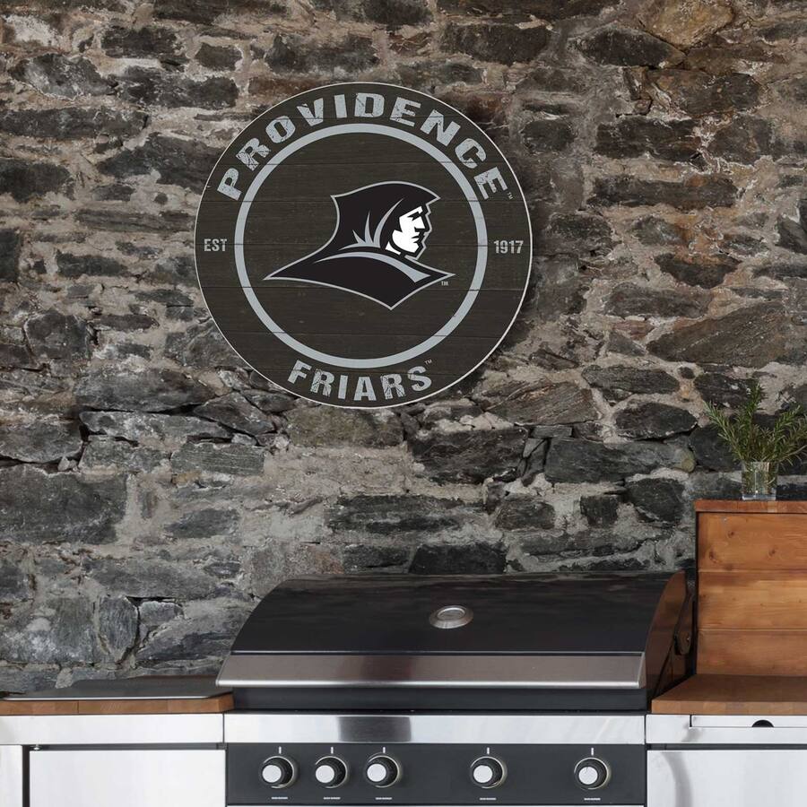 Friars Sign Jardine Providence Friars 20'' x 20'' Indoor/Outdoor Circle Sign Black ...