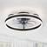 Alt View 5. Breezary - 20-Inch Modern Flush Mount Cage Fan with LED Light & Remote, Timer, 7 PC Blades, 6-Speed DC Motor - black.