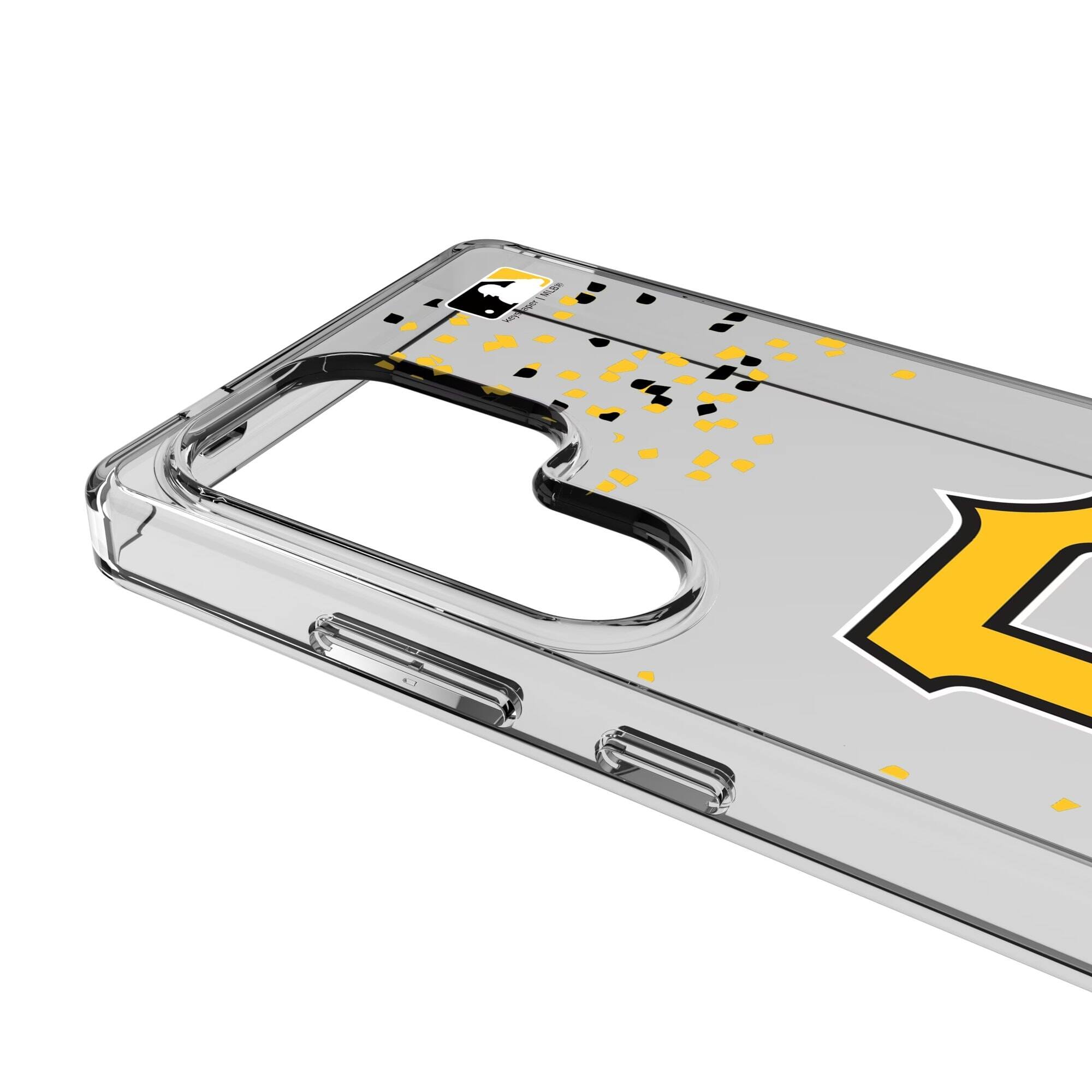 Alt View 2. Keyscaper - Pittsburgh Pirates Galaxy S8 Confetti Design Clear Case - S22 - Multicolor.
