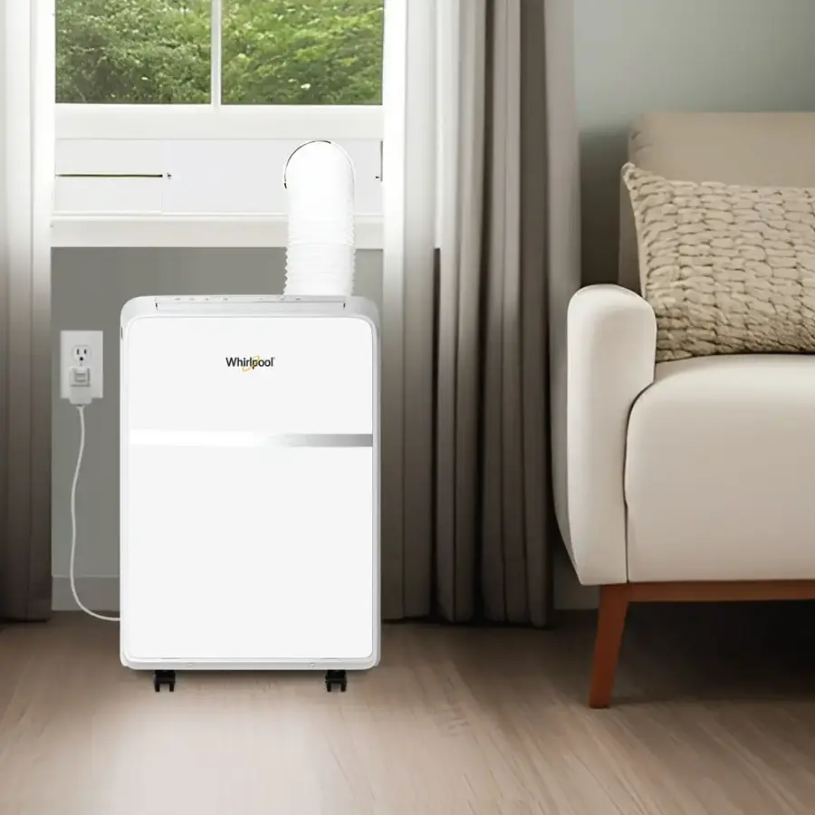 Alt View 17. Whirlpool - 350 Sq. Ft 8,000 BTU (DOE) Portable Air Conditioner - White.