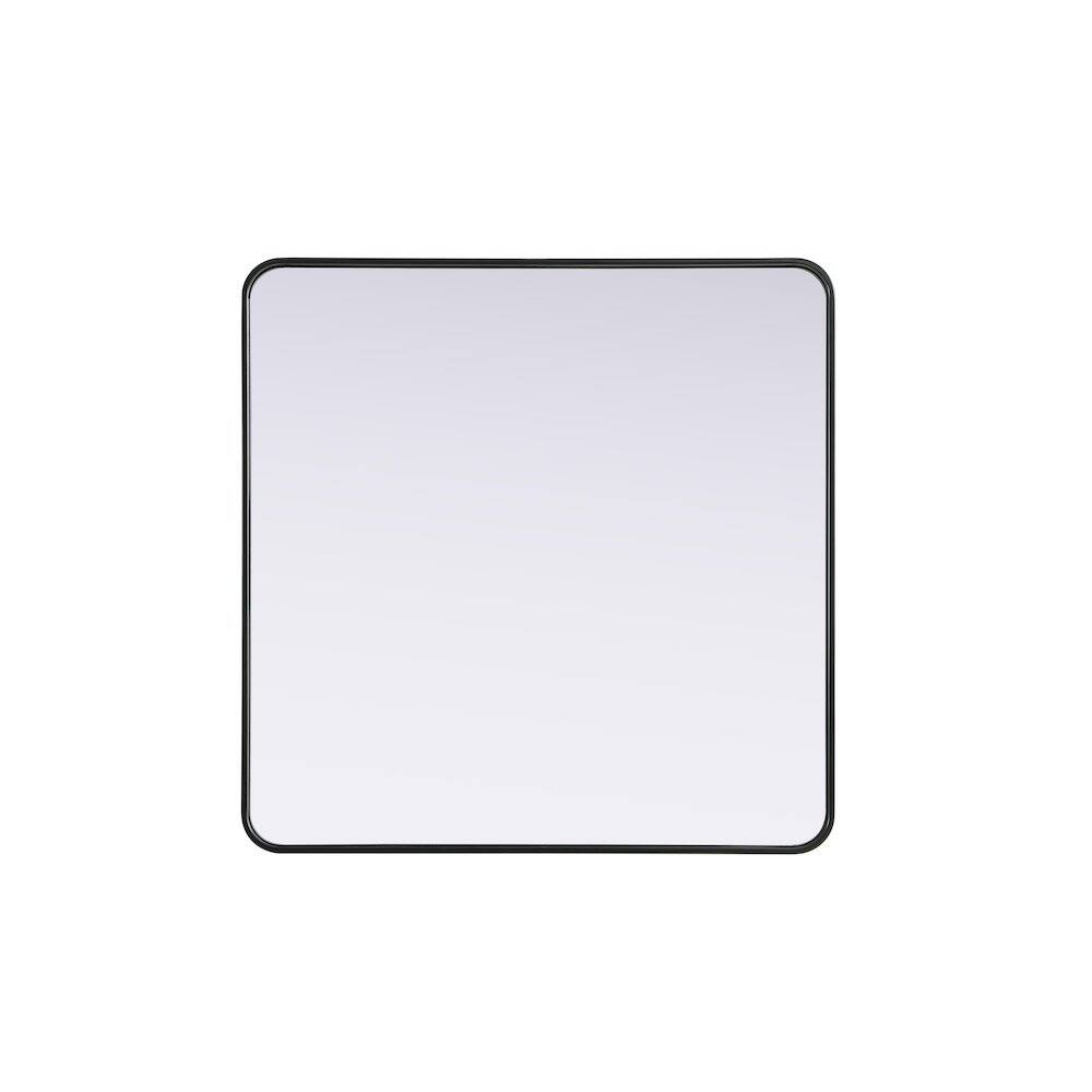 Alt View 4. Elegant Decor - Contour Metal Rectangle Mirror 36x36 in Black - Black.