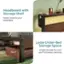 Headboard with Storage Shelf: Keeps your essentials close by. 5.9" - 10.3"
Large Under-Bed Storage Space: Ample storage for your stuff and easy cleaning.