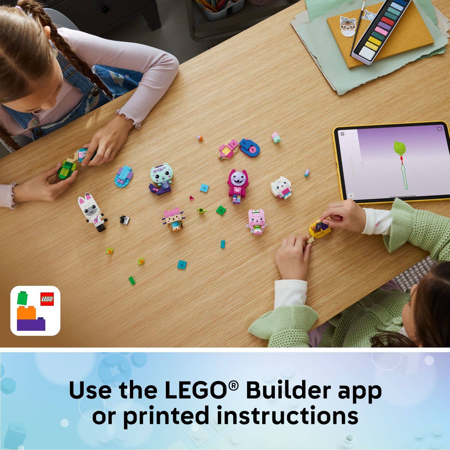 Use the LEGO® Builder app or printed instructions