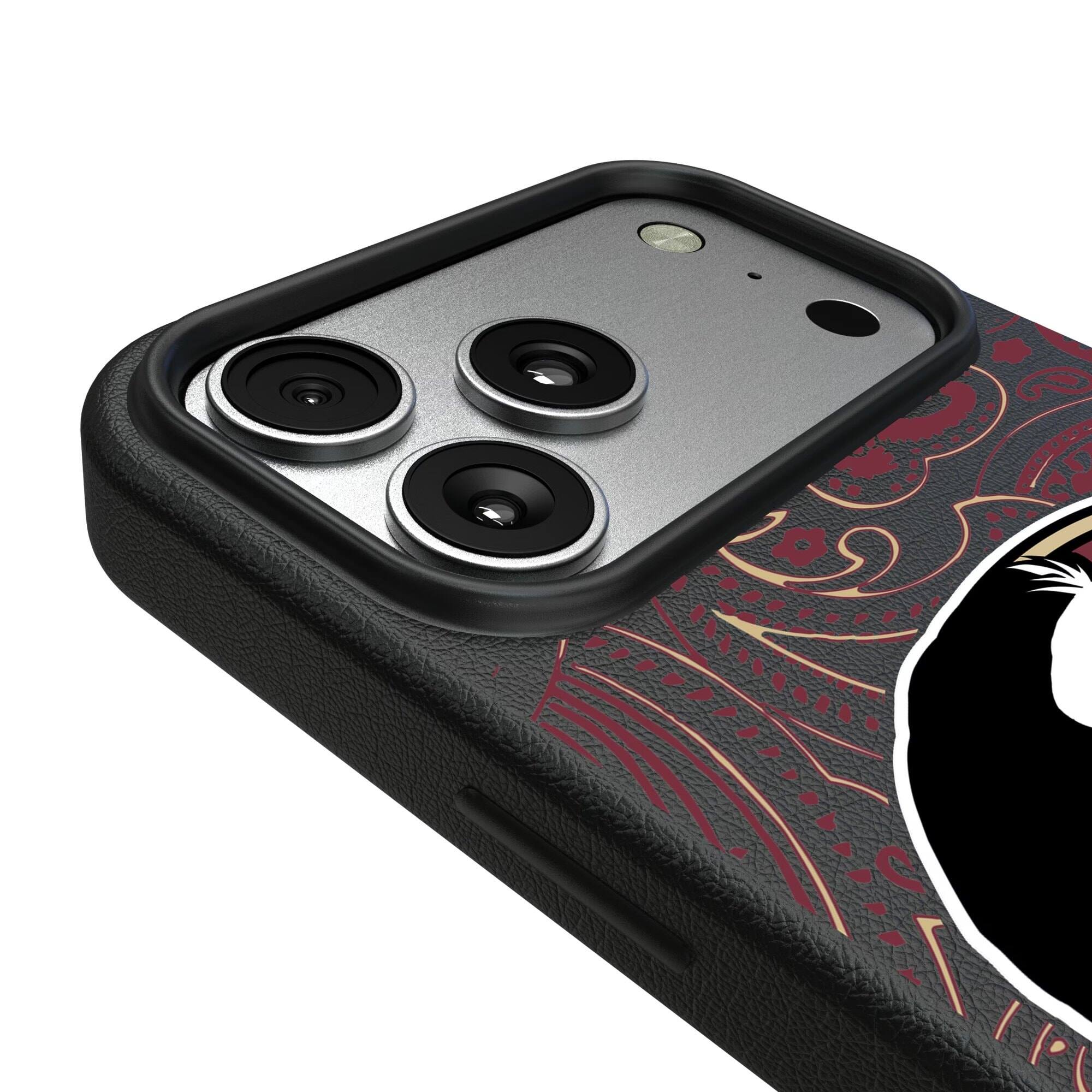 Alt View 2. Keyscaper - Florida State Seminoles Paisley iPhone Magnetic Bump Case - 15 - Black.