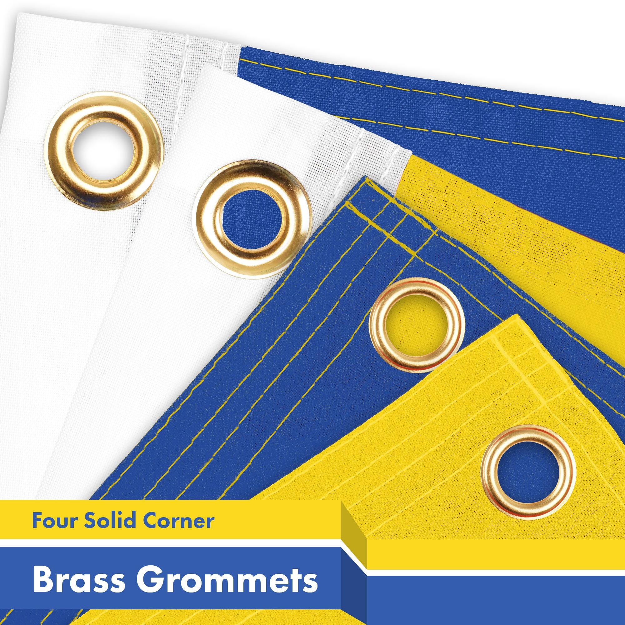Four Solid Corner Brass Grommets