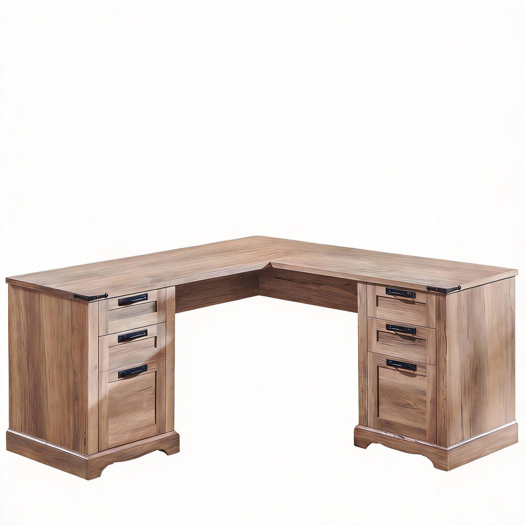 Rustic Natural Oak 20"D x 60"W x 30"H (4 Drawers)