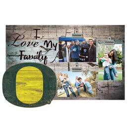 Fan Creations - Oregon Ducks 11" x 19" I Love My Family Clip Photo Frame - Multicolor