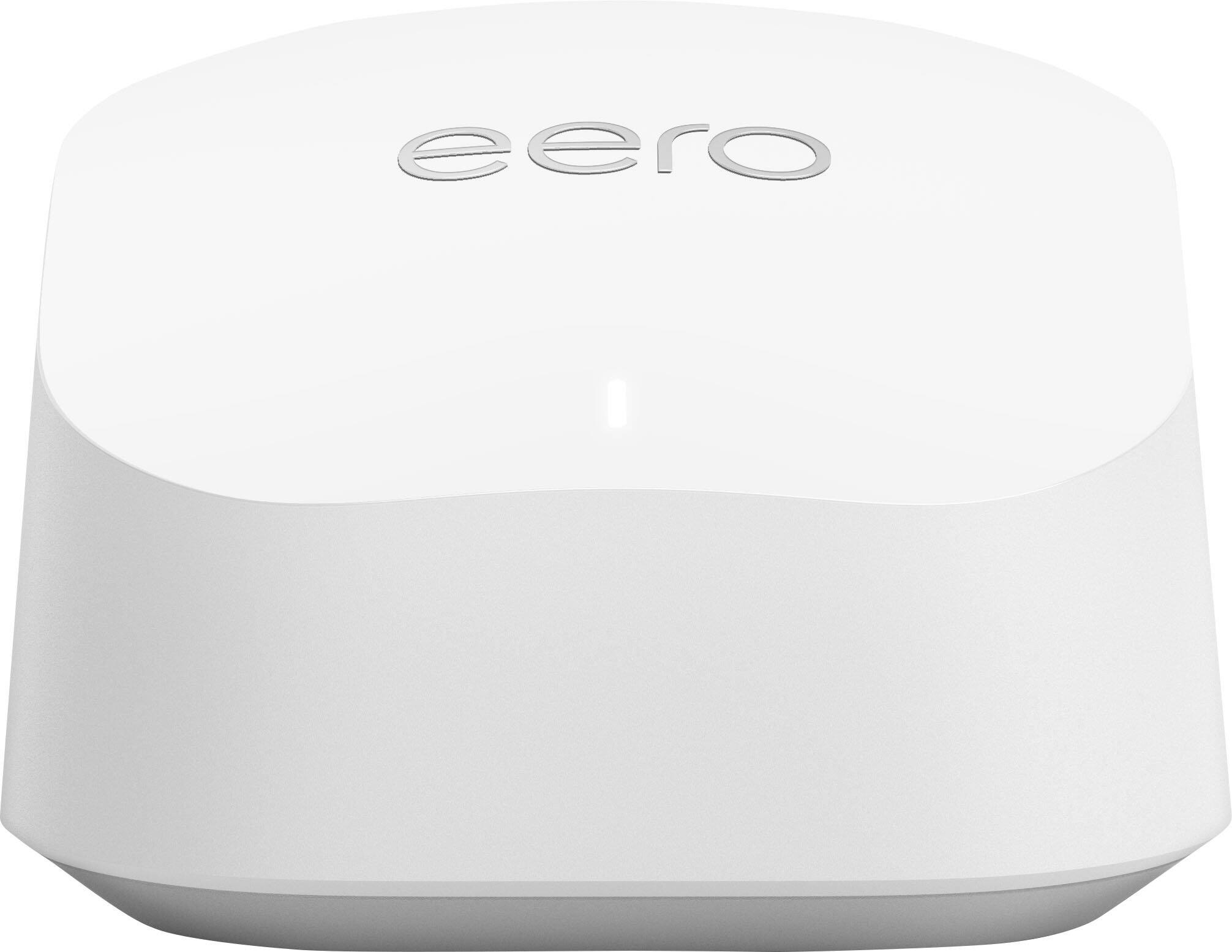 Front. eero - eero 6+ mesh wifi router - White.