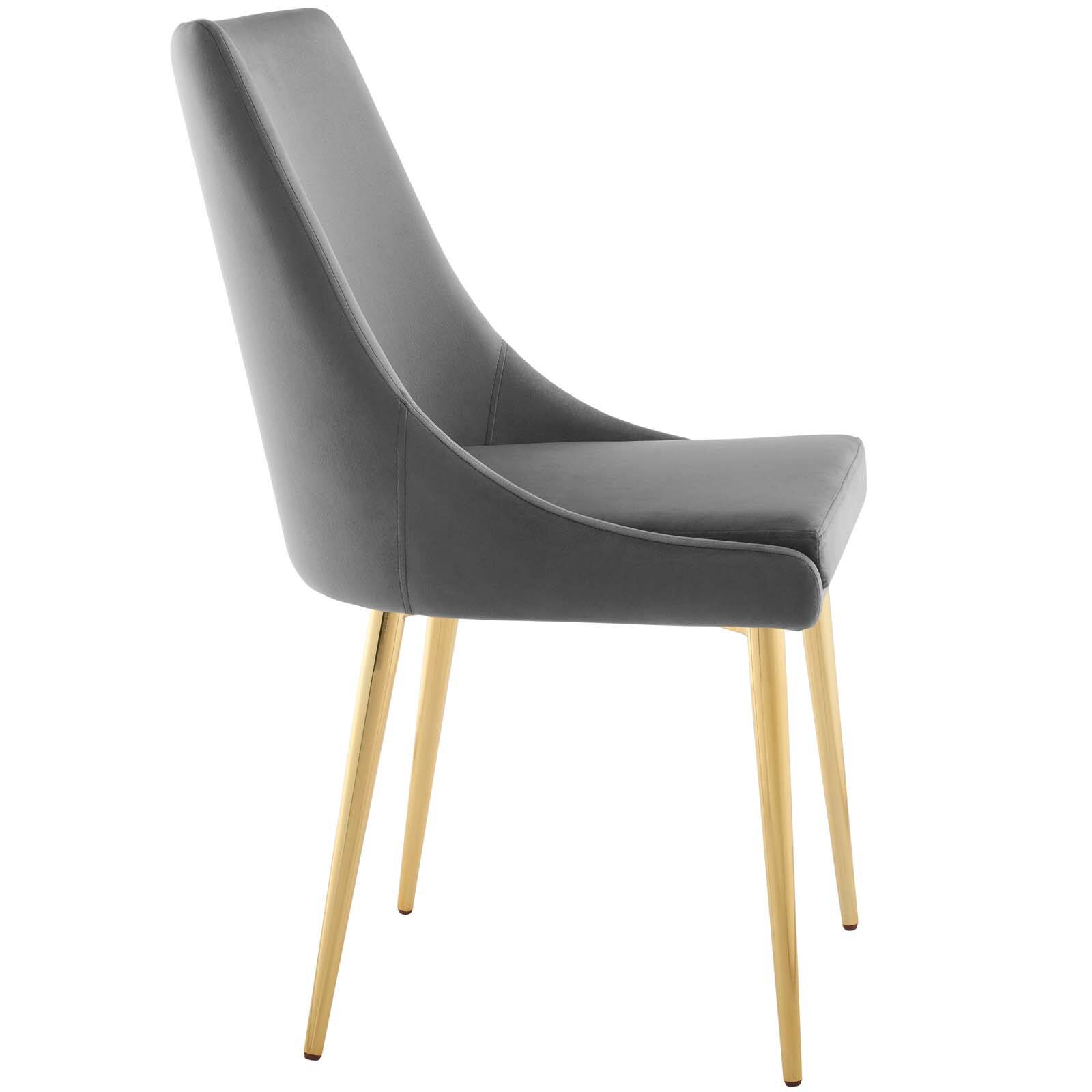Back. Modway - Viscount Modern Accent Performance Velvet Dining Chair by Modway - Gray.
