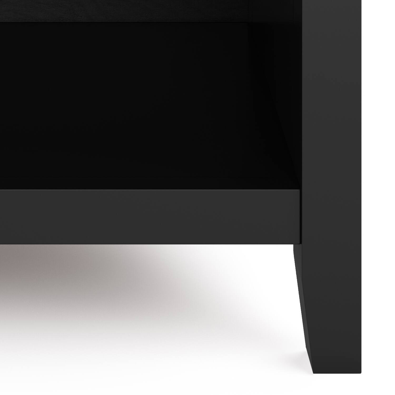 Alt View 7. Simpli Home - Artisan SOLID WOOD 24 inch Wide Contemporary Bedside Nightstand Table in Black - Black.