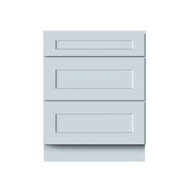 Boyel Living - Drawer Base Cabinets 34.5.Wx24in.H Ready to Assemble Kitchen Cabinets 3Drawers - DOVE GRAY
