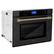 Alt View 2. ZLINE - 30" Autograph Edition Single Wall Oven with Self Clean and True Convection in Black Stainless Steel and Champagne Bronze - Black Stainless Steel.