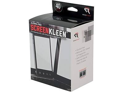 40 Alcohol-Free ScreenKleen LCD LED Smart Phone and Tablet Screen Cleaner  
ReadRight  

- Alcohol-Free  
- Removes Fingerprints & Grease  
- Safe & Effective For Cleaning Glass & Plastic Screens  
- Free from Dirt, Grease, and Fingerprints
