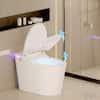 Front. Vipbear - Smart Toilet with Bidet Built in,with Heated Seat and Night Light,with Auto Soft Close, Deodorization,Dryer, Foot Sensor - White.