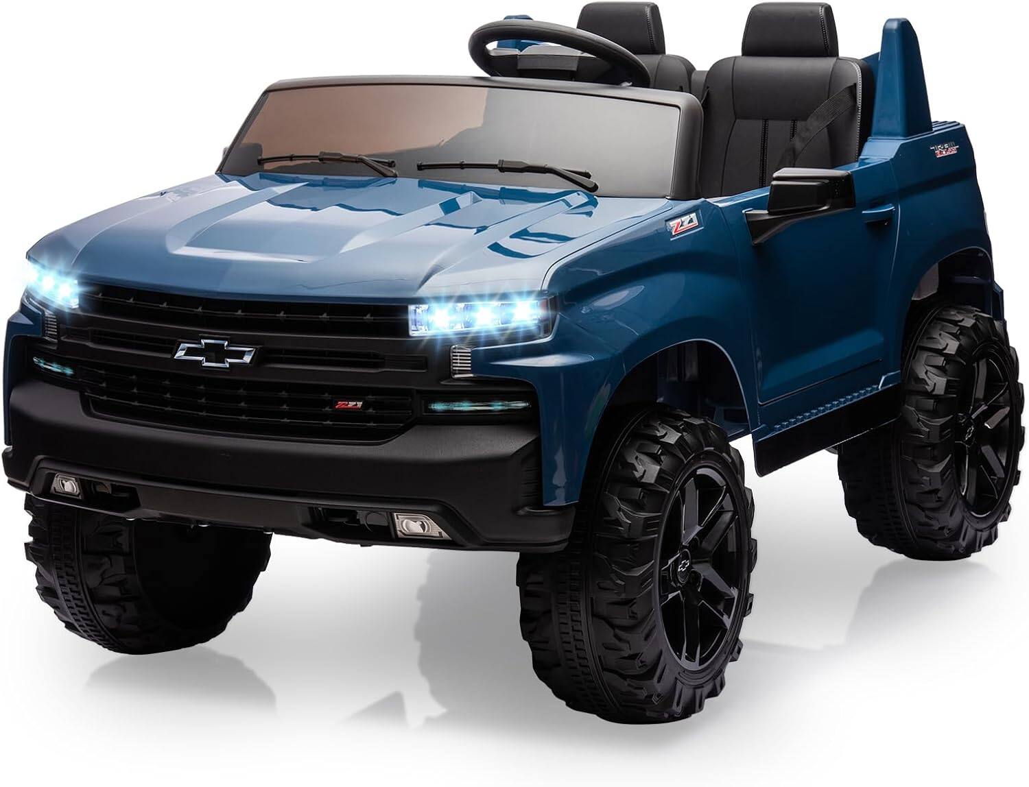 Homhougo - 24V 2-Seater Truck Licensed Chevrolet Silverado Ride On Car Toy w/Parent Remote Control,4xSpring Suspension, 3 Speeds price history on PriceWatchPro