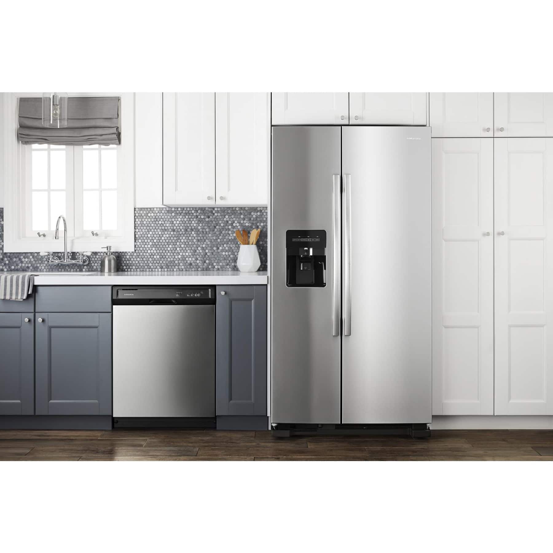 Alt View 25. Amana - 24.5 Cu. Ft. Side-by-Side Refrigerator with Water and Ice Dispenser - Stainless steel.