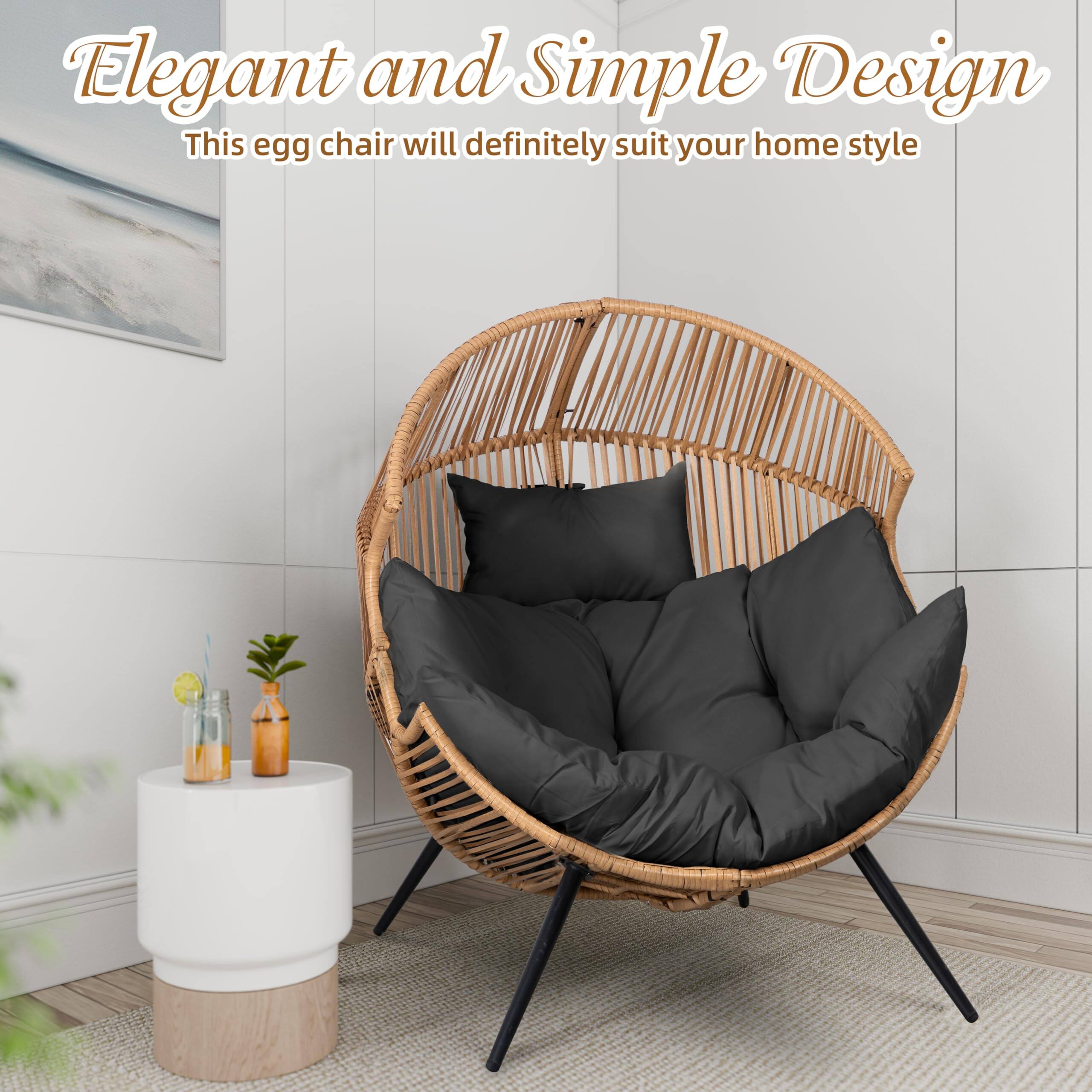Elegant and Simple Design  
This egg chair will definitely suit your home style