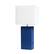 Front. Lalia Home - Lexington Leather Base Modern Table Lamp with USB - Blue.