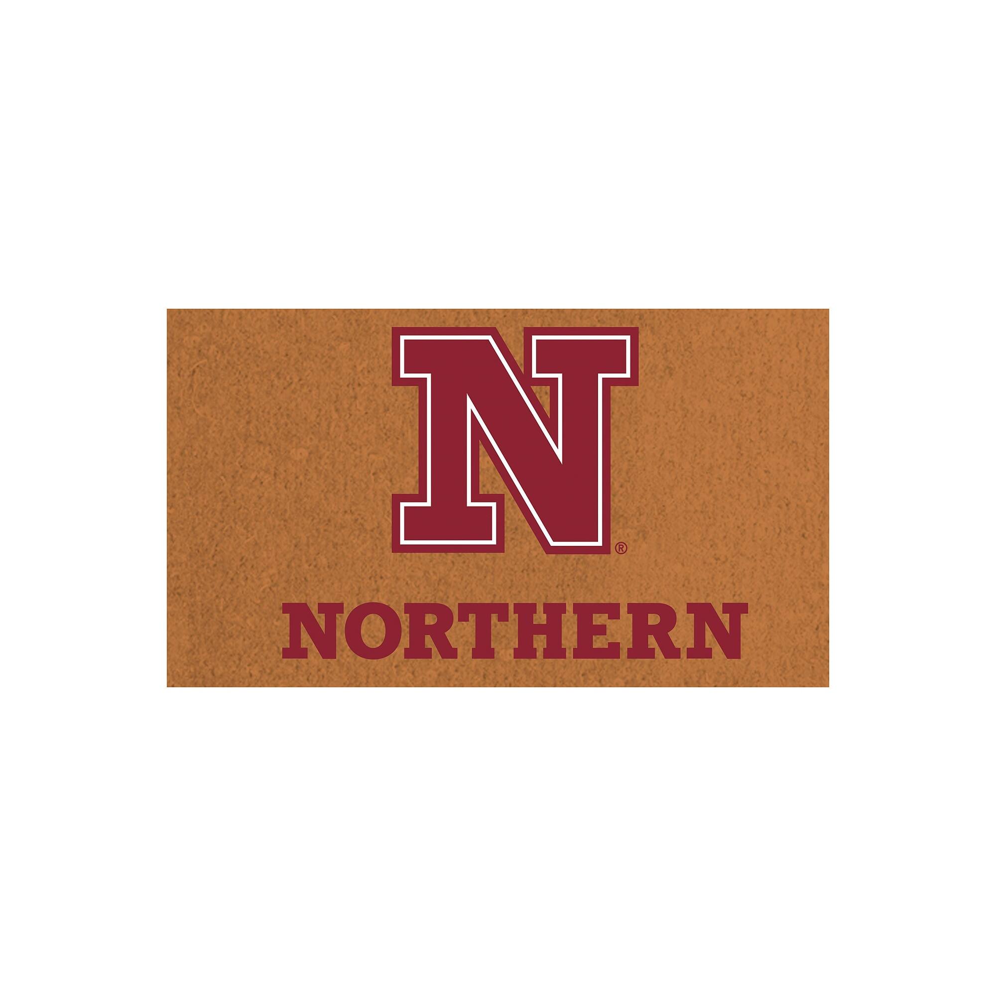 Front. Evergreen Enterprises - Northern State University Wolves 28" x 16" Team Logo Outdoor Coir Mat - Multicolor.