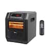 Front. Winado - 1500W Electric Infrared Quartz Heater w/Remote Control, Portable Space Heater w/3 Heat Settings, Timer, Overheat Protect - Black.