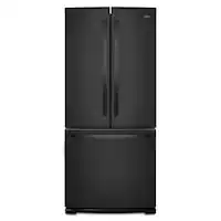 Whirlpool - 20 Cu. Ft. Wide French Door Refrigerator - Black - Front_Zoom