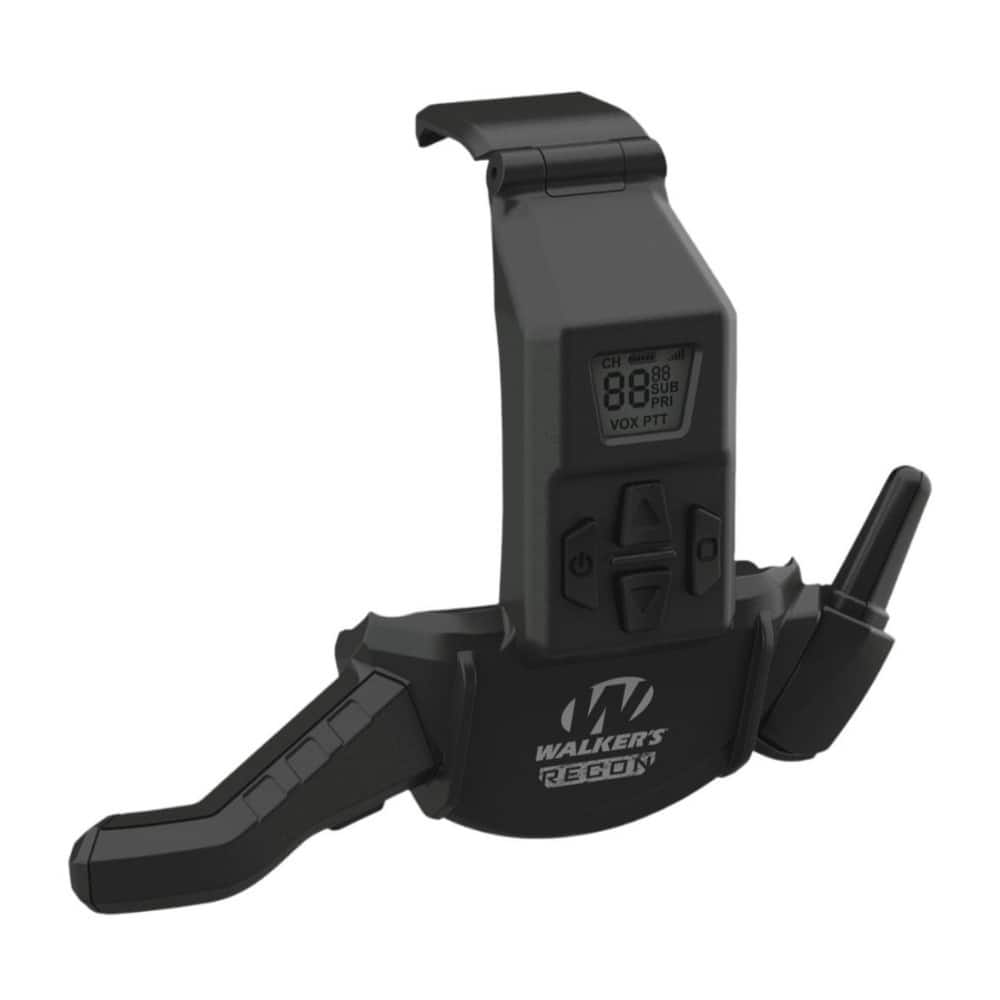 Walker’s - Walkers Recon Hybrid Communicator Bluetooth Walkie Talkie with Boom Mic - Black